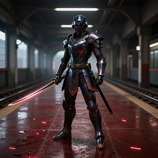 Augmented Mercenary in Neon Monorail