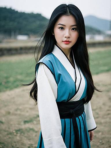 Realistic Korean Outfit on Woman