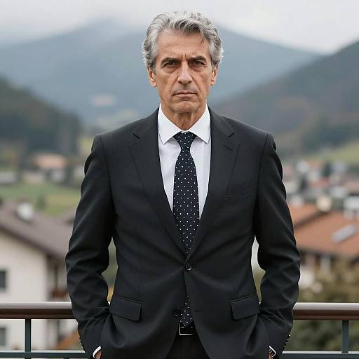 Middle-Aged Man in Elegant Attire