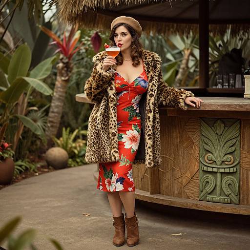 Vintage Glamour in Tropical Garden