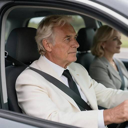 Elegant Drive on a Rural Road