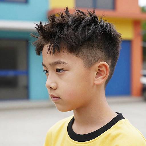 Stylish Teen Crew Cut Close-Up