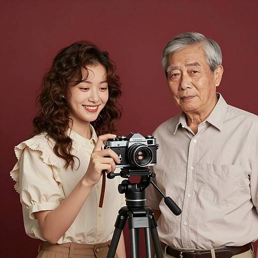 Candid Moment: Young Woman and Older Man
