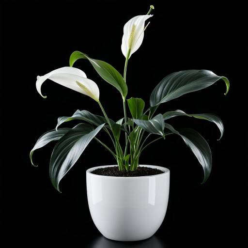 Minimalist Peace Lily in Frosted Glass Pot