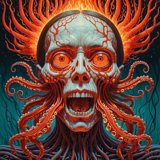 Intricate Fire Coral Anatomy Portrait Intricate Fire Coral Anatomy Portrait