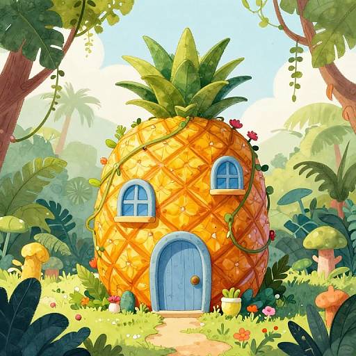 Whimsical Pineapple Jungle House