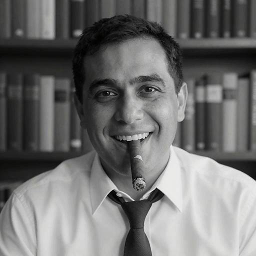 Smiling Man in Black-and-White Portrait