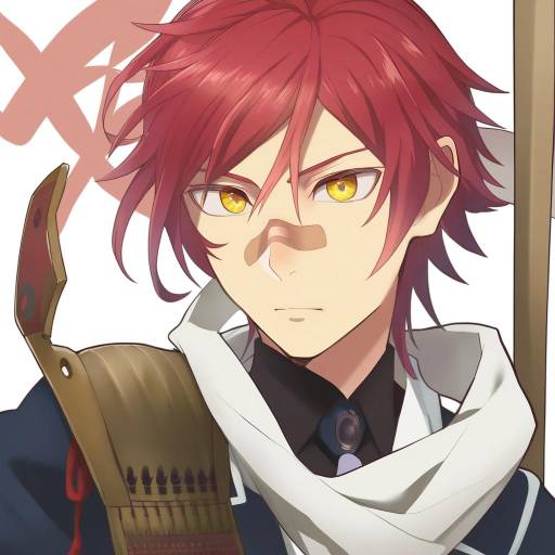 Illustration of Aizen kunitoshi, touken ranbu in the style of Tsukinami kousuke