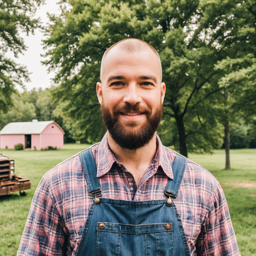 Rustic Country Photo Shoot with Bearded Man