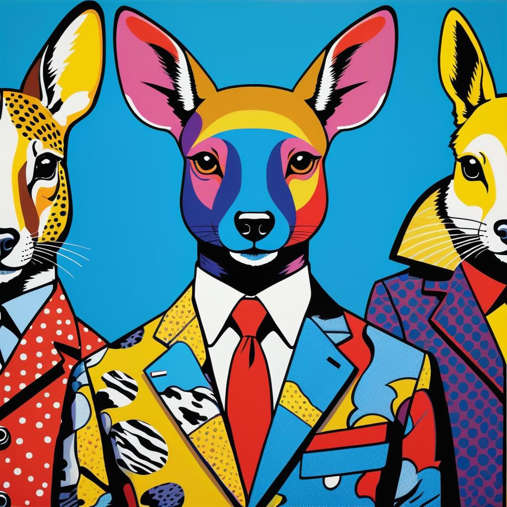 Vibrant Pop Art Animals in Fashion