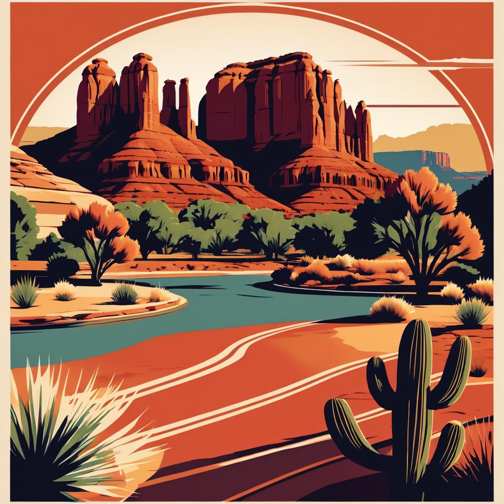 Vintage Travel Poster for Sedona, Arizona