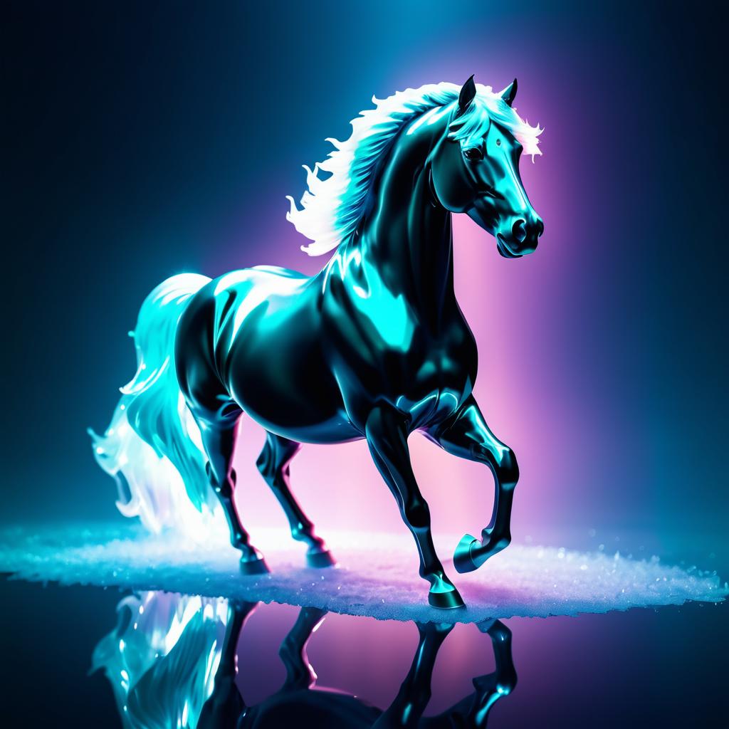 Cinematic Crystallized Horse Concept Art