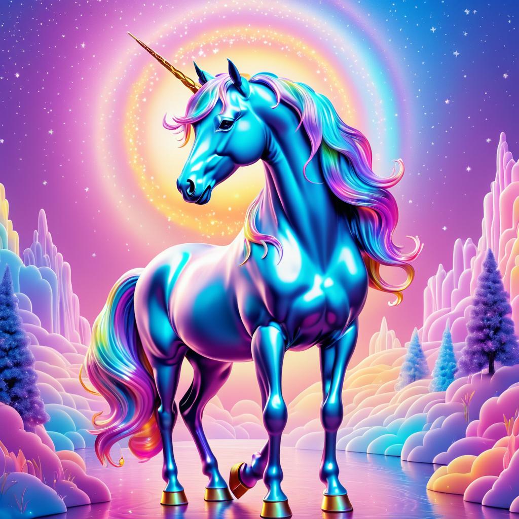 Whimsical Unicorn in Dreamlike Colors