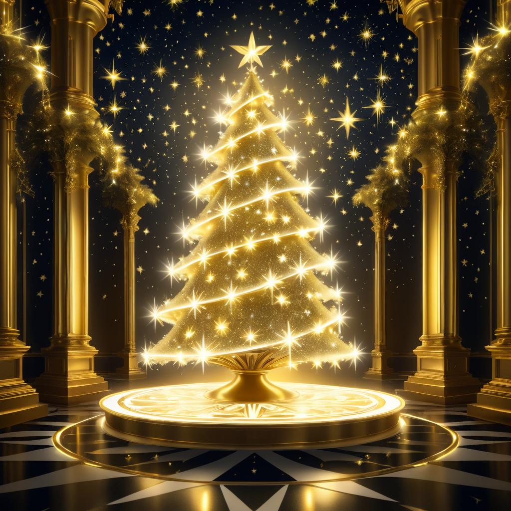 Surreal Baroque Christmas Tree Artwork