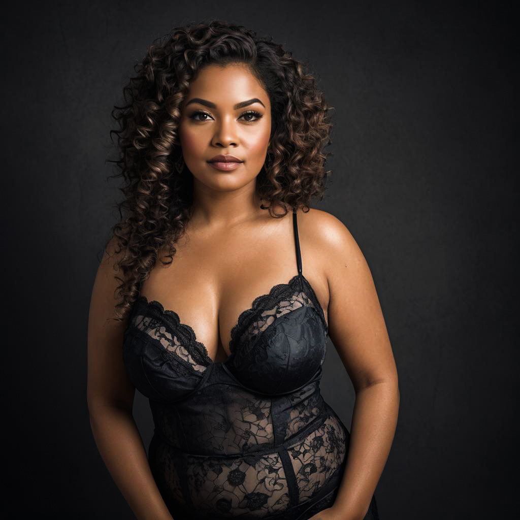 Confident Woman in Lingerie Photo Shoot