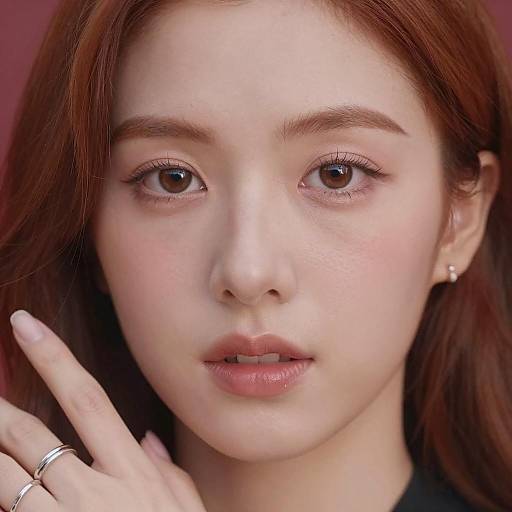 Elegant Close-Up of a Redheaded Woman