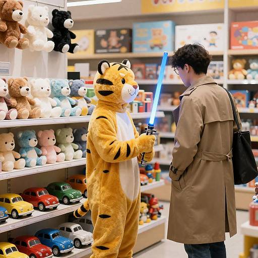 Vibrant Toy Store Display with Characters