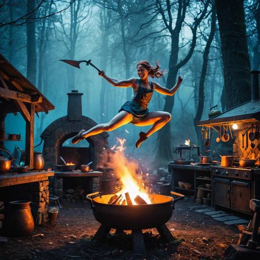 Whimsical Nymph Blacksmith in Enchanted Woods