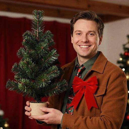 Festive Portrait of a Smiling Man