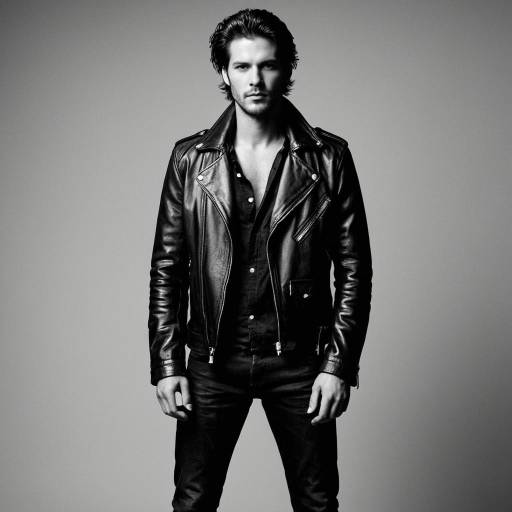 Man in Leather Jacket Standing