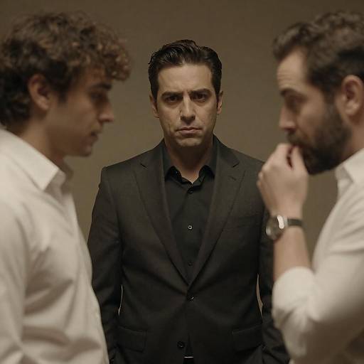 Three Men in Serious Discussion