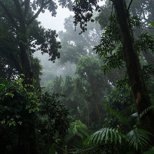 Rainy Forest Aesthetic Landscape