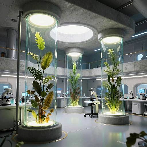Futuristic Sci-Fi Algae Research Lab