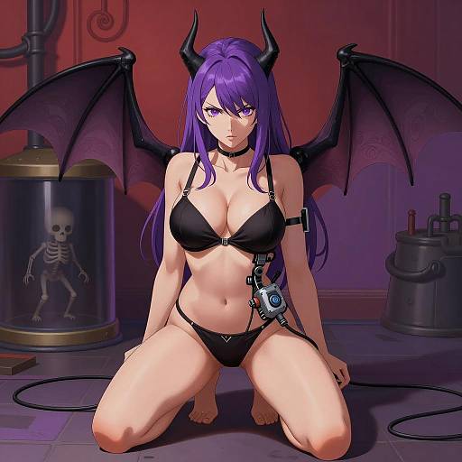 Futuristic Fantasy: Winged Woman Illustration