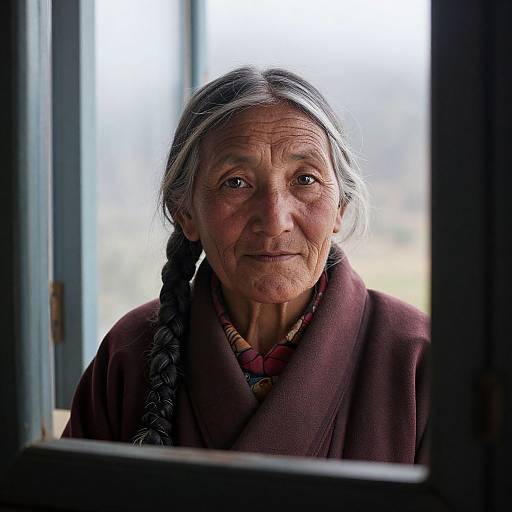 Portrait of Elderly Tibetan Woman