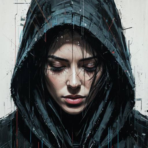 Portrait of Woman in Hooded Jacket