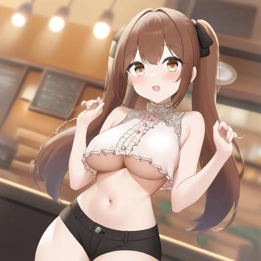 Anime Girl in Cafe with Twintails