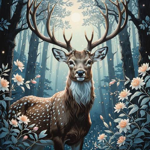 Ethereal Deer and Saint Concept Art Ethereal Deer and Saint Concept Art
