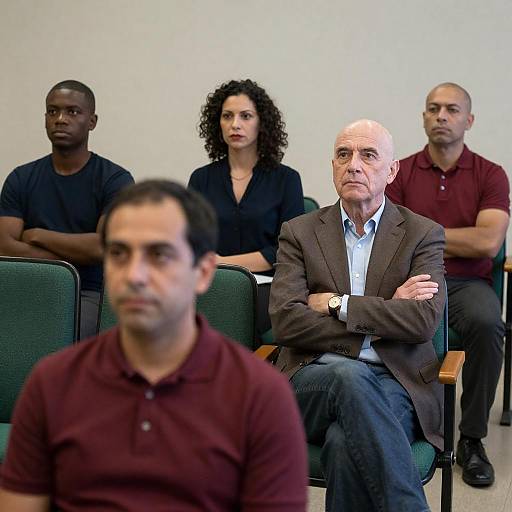 Theater Audience Portrait with Blurred Foreground