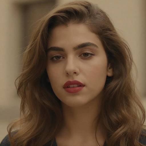 Casual Golden Portrait of Young Woman