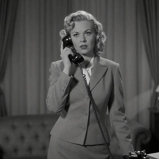 1940s Blonde Woman on Vintage Phone