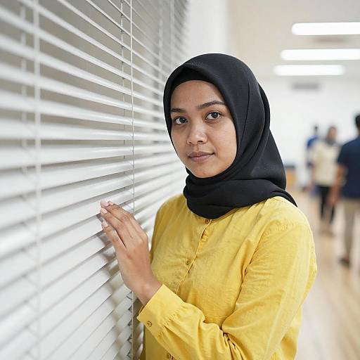 Portrait of Asian Woman in Yellow Shirt