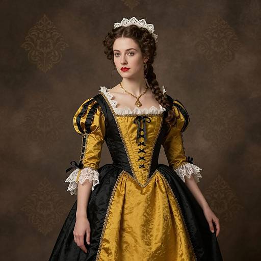 Elegant Marie Antoinette in Renaissance Dress