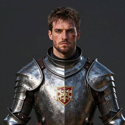 Knight in Shining Armor with Battle Scars