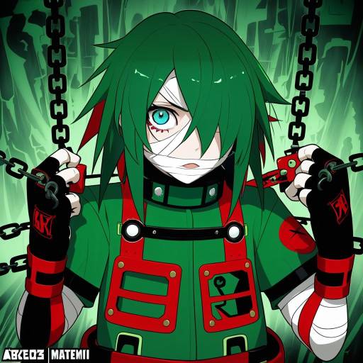 Illustration of A.b.a, guilty gear in the style of Matemi