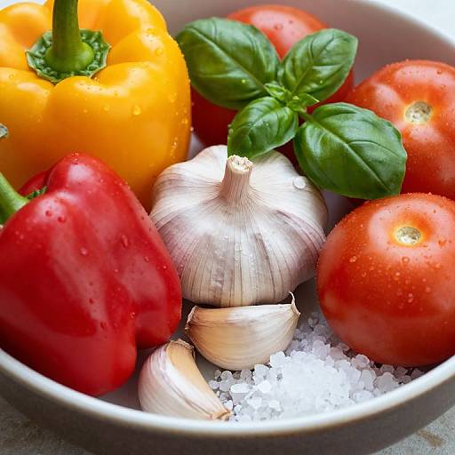 Vibrant Close-Up of Fresh Cooking Ingredients