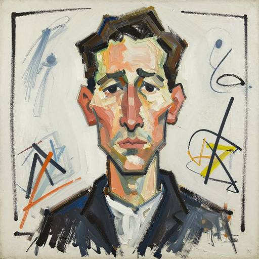 Abstract Caricature Oil Painting