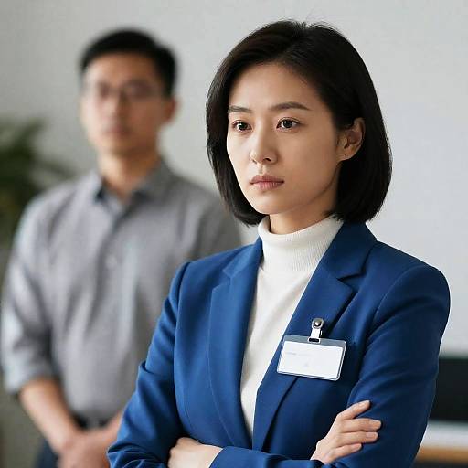 Serious Asian Businesswoman with Arms Crossed