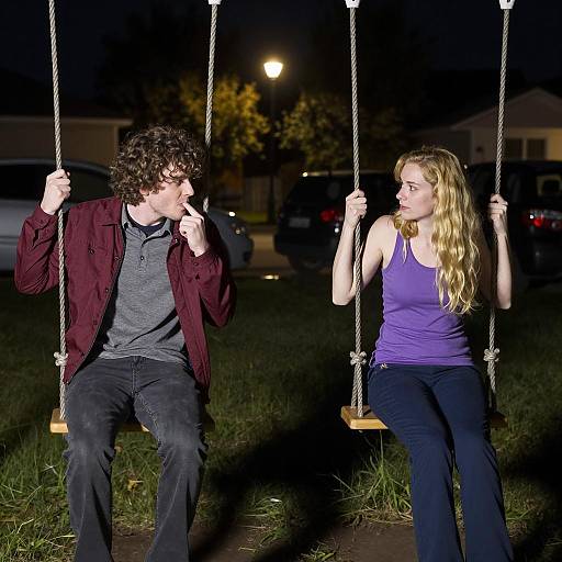 Evening Swings: A Moonlit Conversation