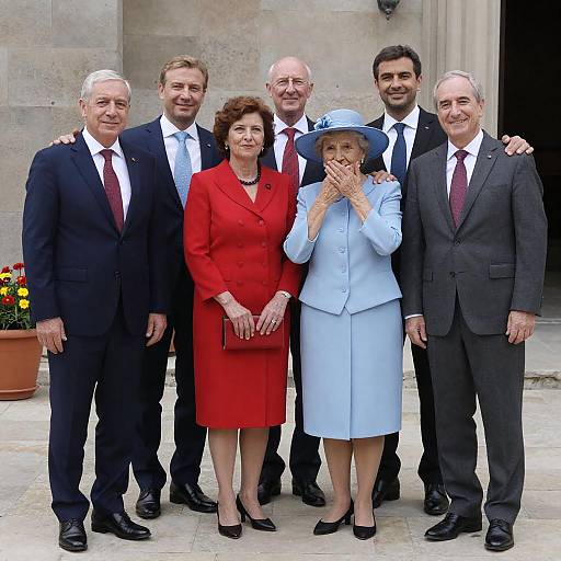 Group of Professionals in Formal Attire Outdoors