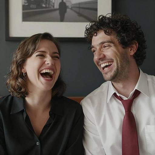 Joyful Moment: Laughter Between Friends