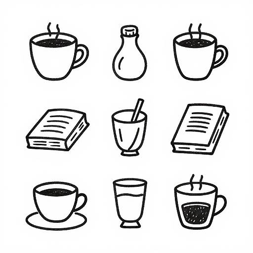 Minimalist Doodle Everyday Objects