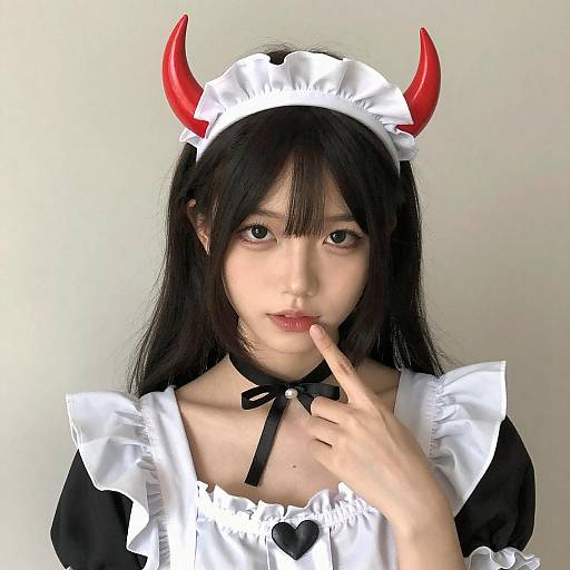 Seductive Asian Maid Portrait