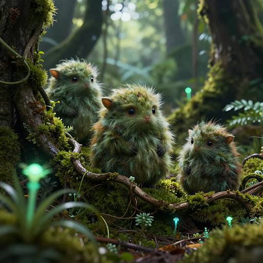 Lushstoties Among Moss in Enchanted Forest