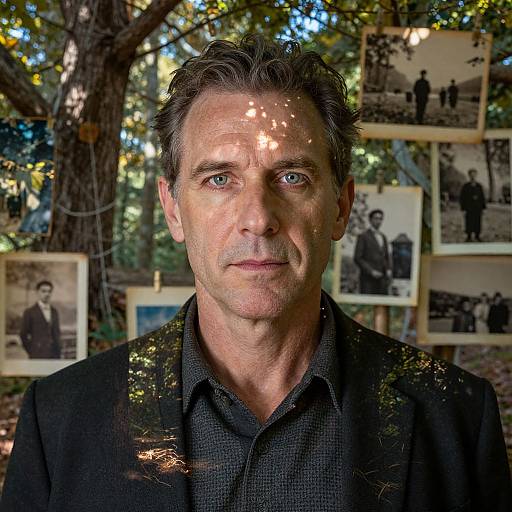 Double-Exposure Portrait of Woodland Guardian