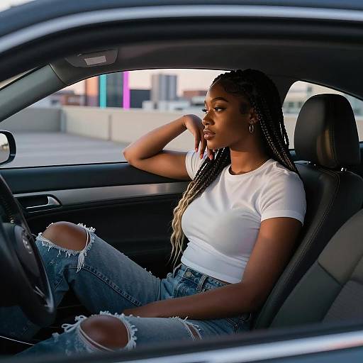 Sensual Profile of a Stylish Woman